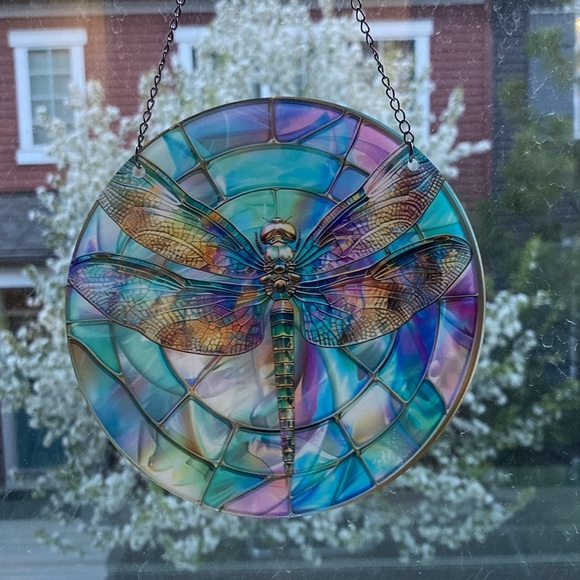 🌼2 for $25🌼 Dragonfly, pastel colors, 6 inches, acrylic, suncatcher - Picture 3 of 5